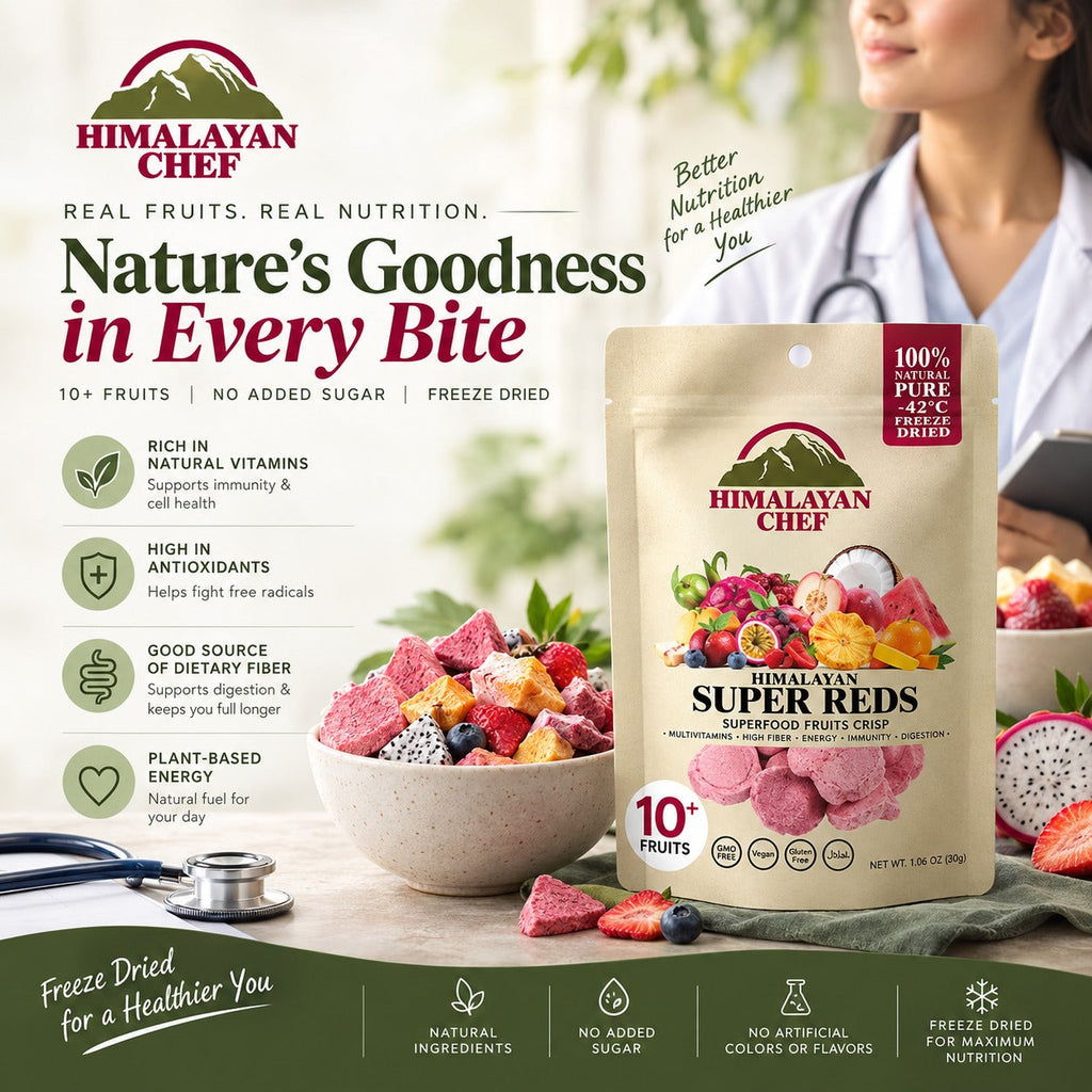 Freeze Dried Food Nutrition | Himalayan Chef Super Reds for Healthy Living in USA