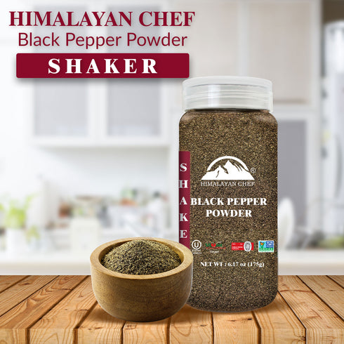Black Pepper Powder Plastic Shaker - 0.38 lbs | Himalayan Chef