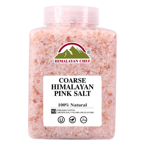 Pink Salt Coarse Large Plastic Jar - 5 lbs | Himalayan Chef