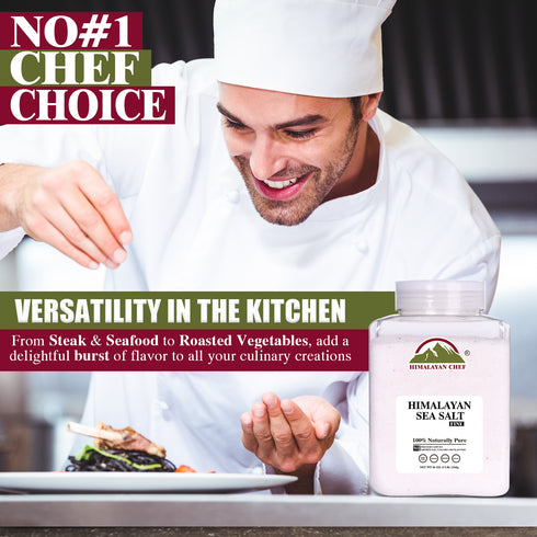 Himalayan Chef Sea Salt Fine Grain, 5 lbs Jar