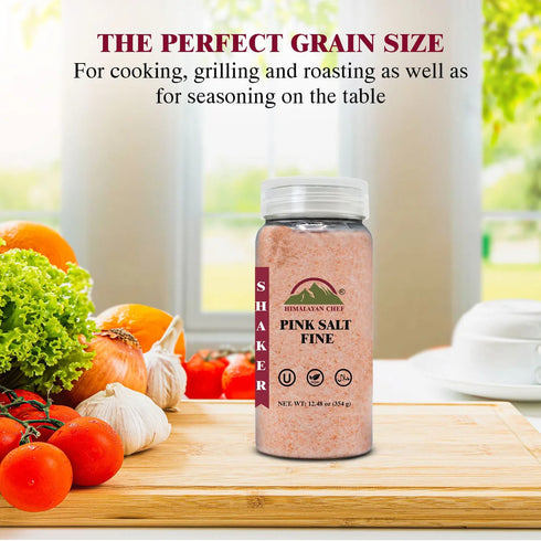 Himalayan Chef, Pink Salt Fine Plastic Shaker- 0.78 lbs