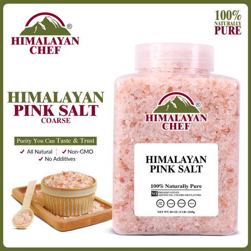 Himalayan Chef - Pink Salt Coarse Large Plastic Jar - 5 lbs