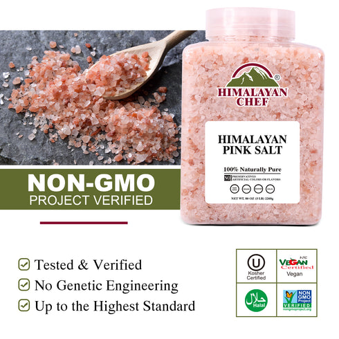 Himalayan Chef - Pink Salt Coarse Large Plastic Jar - 5 lbs