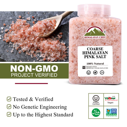 Pink Salt Coarse Large Plastic Jar - 5 lbs | Himalayan Chef