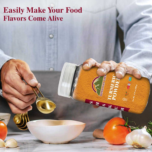 Turmeric Powder Plastic Shaker - 0.39 lbs | Himalayan Chef