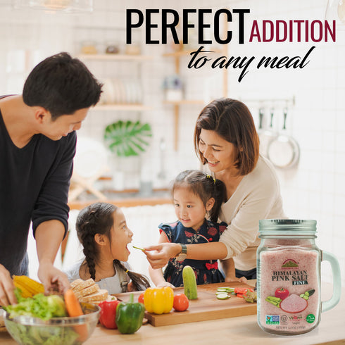 Pink Salt Small Glass Mason Jar - 0.22 lbs | Himalayan Chef