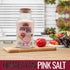 Pink Salt Wide Mouth Glass Jar with Cork Stopper - 1.1 lbs | Himalayan Chef