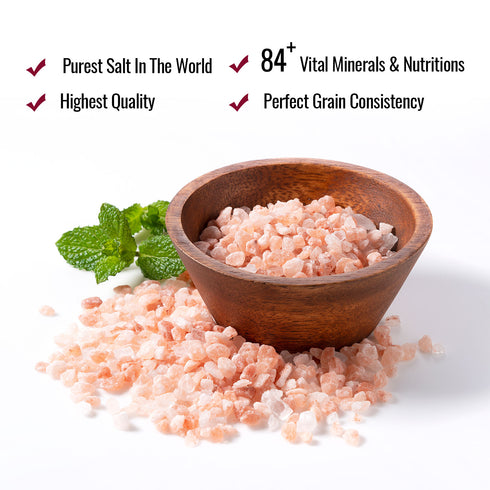 Pink Salt Coarse Wide Mouth Glass Jar with Cork Stopper - 1.1 lbs | Himalayan Chef