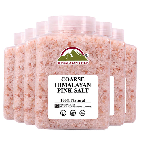 Pink Salt Coarse Large Plastic Jar - 5 lbs | Himalayan Chef