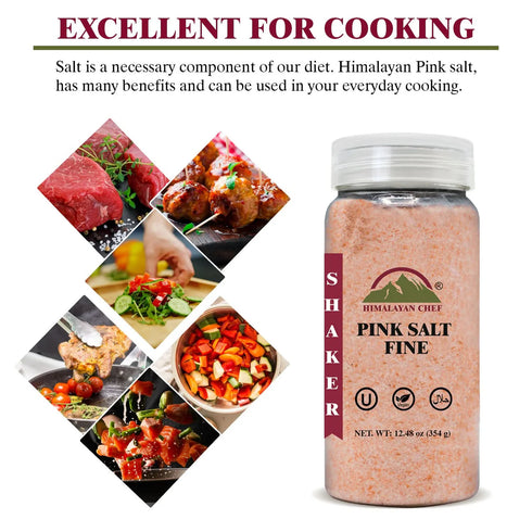 Himalayan Chef, Pink Salt Fine Plastic Shaker- 0.78 lbs
