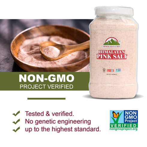 Pink Salt Fine Large Plastic Jar - 5 lbs | Himalayan Chef