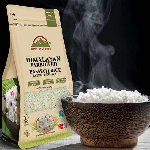HIMALAYAN CHEF Parboiled Basmati Rice | 10 lbs