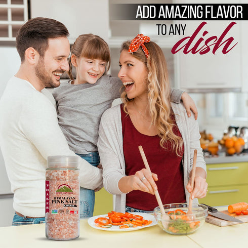 Pink Salt Coarse Large Glass Shaker - 1.1 lbs | Himalayan Chef