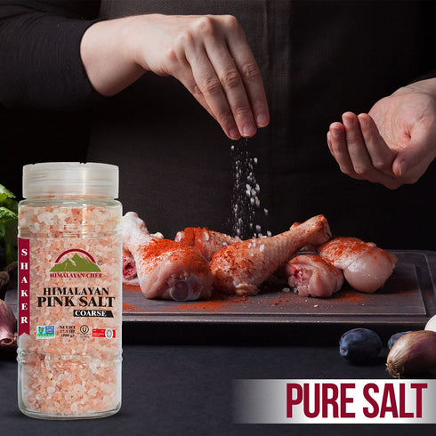 Pink Salt Coarse Large Glass Shaker - 1.1 lbs | Himalayan Chef