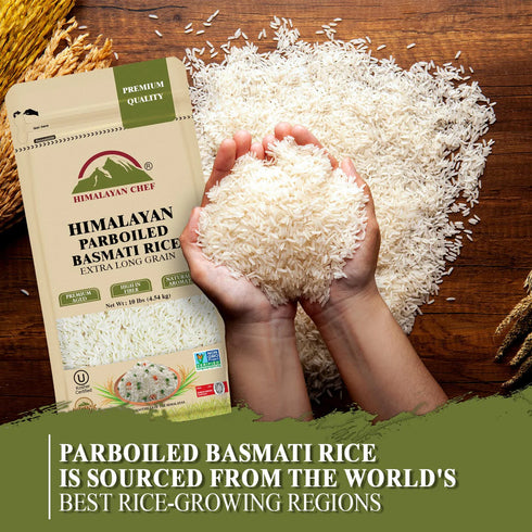 HIMALAYAN CHEF Parboiled Basmati Rice | 10 lbs