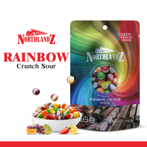 NORTHLANDZ Freeze Dried Candy | RAINBOW CRUNCH SOUR | 1.5oz/each