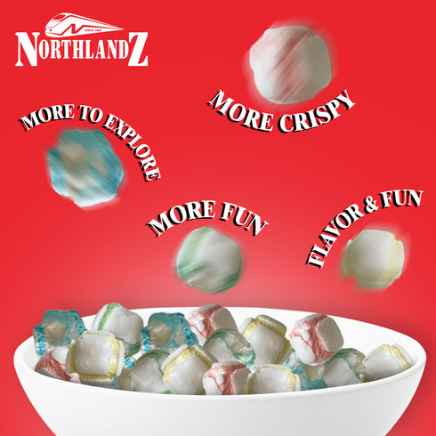 NORTHLANDZ Freeze Dried Candy, COATED MARSHMALLOW comets | Light & Fluffy with a Crunch (1oz)