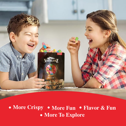 NORTHLANDZ Freeze Dried CRAWLER CANDY | Sweet & Sour Gummy Candy with a Crunch 1oz/each