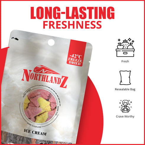 NORTHLANDZ Freeze Dried ICE CREAM - 10 Bags