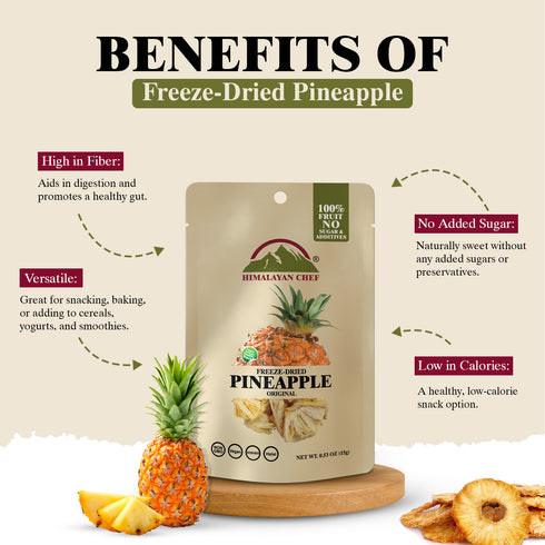 Himalayan Chef Freeze-Dried Pineapple Crisp - 10 Bags