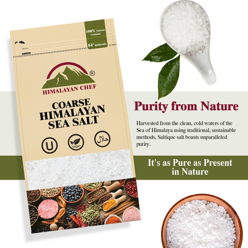 Himalayan Chef Sea Salt Coarse - 3 Lbs Bag | Pack of 4