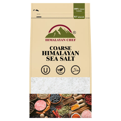 Himalayan Chef Sea Salt Coarse - 3 Lbs Bag | Pack of 4