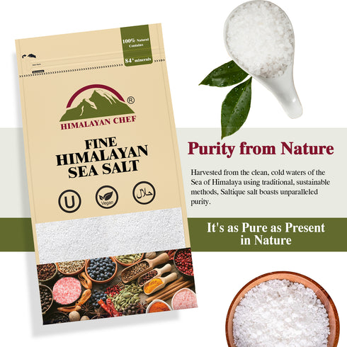 Himalayan Chef Sea Salt Fine - 3 lbs Bag | Pack of 4