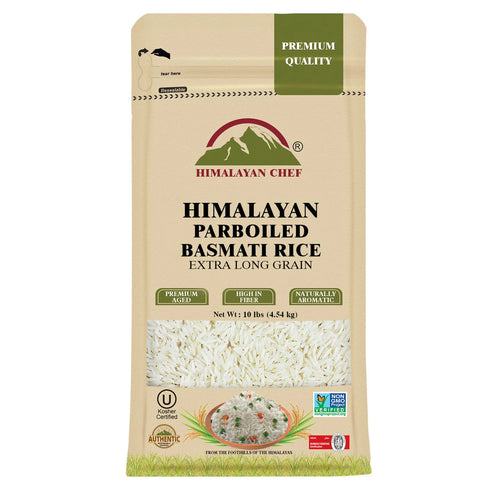 HIMALAYAN CHEF Parboiled Basmati Rice | 10 lbs