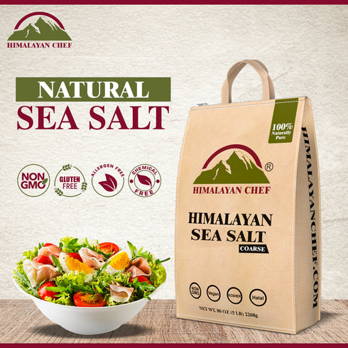 Himalayan Chef Sea Salt, Coarse Grain, 5 Pound Bag
