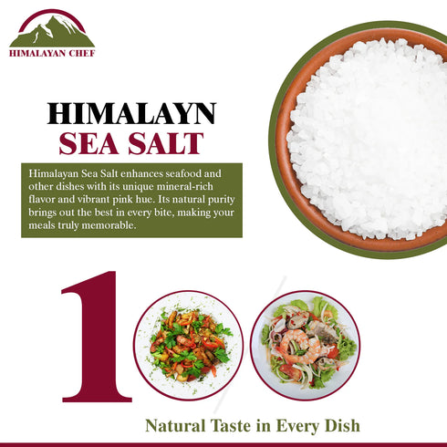 Himalayan Chef Sea Salt, Coarse Grain, 5 Pound Bag