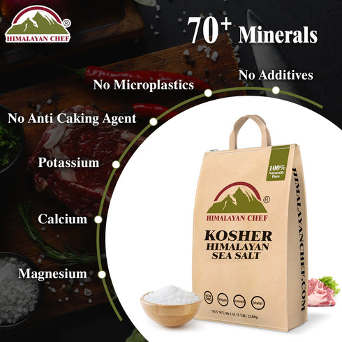 Himalayan Chef Kosher Sea Salt - 5 lbs Bag