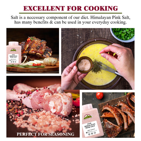 Pink Salt Fine Large Plastic Jar - 5 lbs | Himalayan Chef