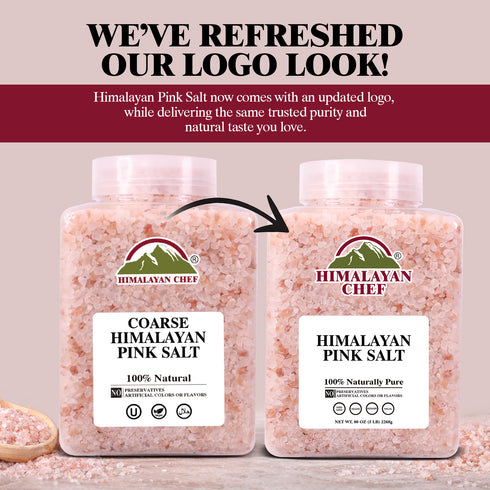 Himalayan Chef - Pink Salt Coarse Large Plastic Jar - 5 lbs