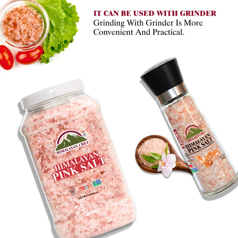 Pink Salt Coarse Large Plastic Jar - 5 lbs | Himalayan Chef