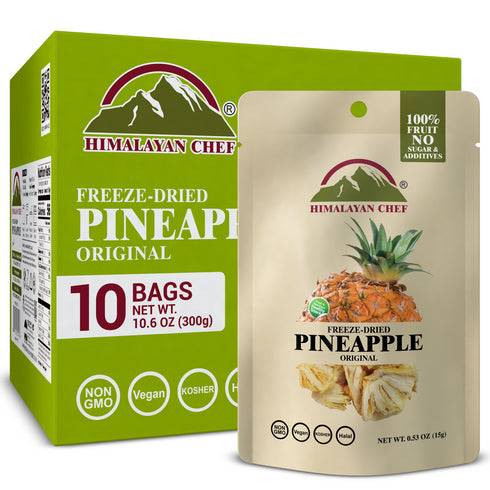Himalayan Chef Freeze-Dried Pineapple Crisp - 10 Bags