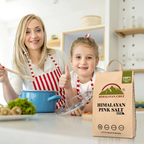 Himalayan Chef Pink Salt Fine - 19 lbs Bag