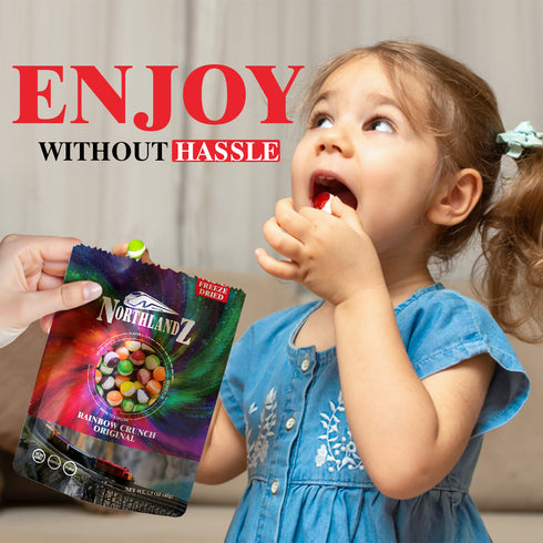 NORTHLANDZ Freeze Dried Candy | RAINBOW CRUNCH ORIGINAL - 10 Bags