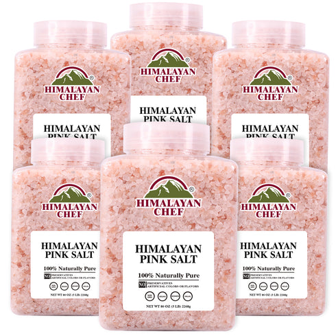 Himalayan Chef - Pink Salt Coarse Large Plastic Jar - 5 lbs