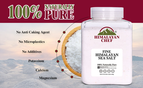 Himalayan Chef Sea Salt Fine Grain, 5 lbs Jar
