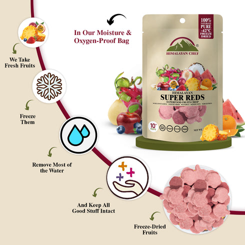 Himalayan Chef Super Reds Freeze-Dried Fruit Crisps - 10 Bags