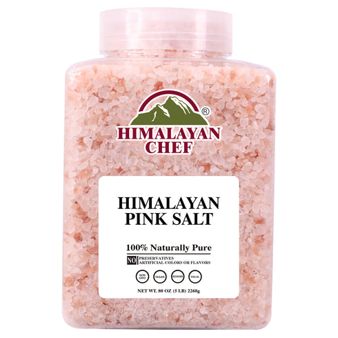 Himalayan Chef - Pink Salt Coarse Large Plastic Jar - 5 lbs