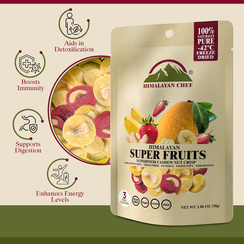 Himalayan Chef Super Reds Freeze-Dried Fruit Cashew Nut Crisps, 30g