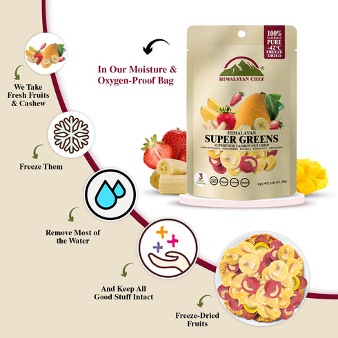 Himalayan Chef Super Reds Freeze-Dried Fruit Cashew Nut Crisps, 30g