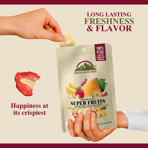 Himalayan Chef Super Reds Freeze-Dried Fruit Cashew Nut Crisps, 30g