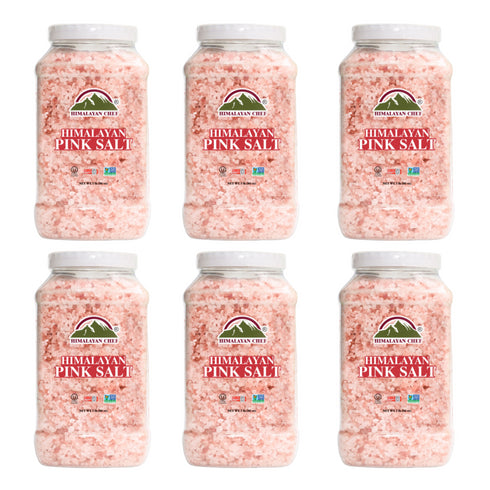 Pink Salt Coarse Large Plastic Jar - 5 lbs | Himalayan Chef