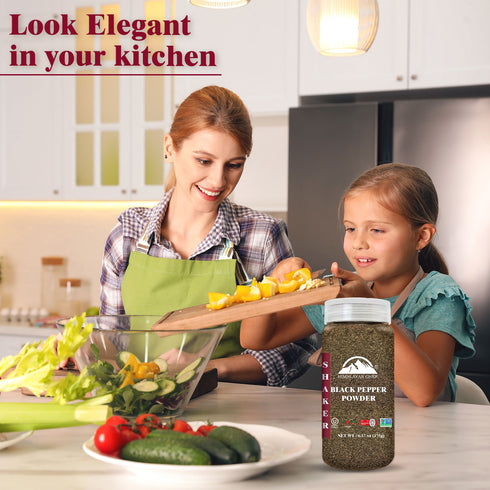 Black Pepper Powder Plastic Shaker - 0.38 lbs | Himalayan Chef