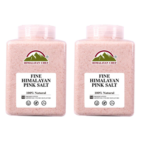 Pink Salt Fine Large Plastic Jar - 5 lbs | Himalayan Chef