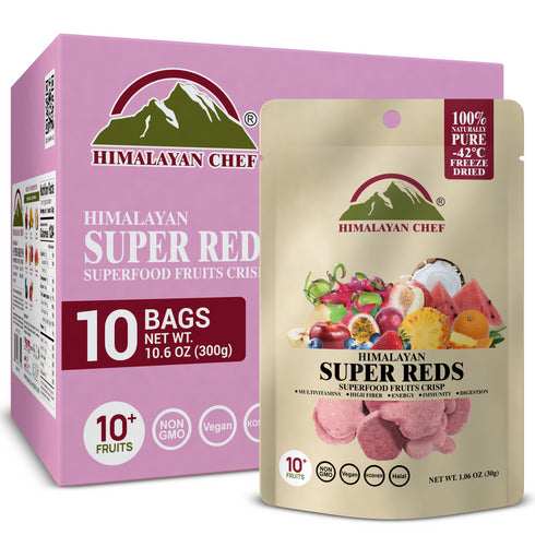 Himalayan Chef Super Reds Freeze-Dried Fruit Crisps - 10 Bags