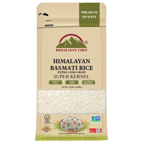 HIMALAYAN CHEF Extra Long Grain Super Kernel Basmati Rice | 10 lbs