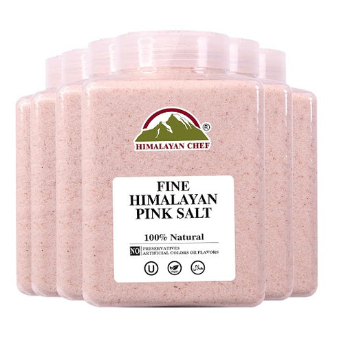 Pink Salt Fine Large Plastic Jar - 5 lbs | Himalayan Chef